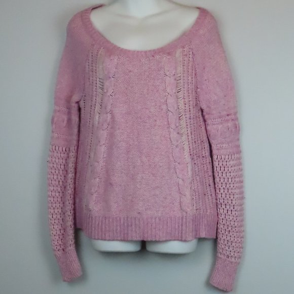 AEO Baby Pink Ribbed Knit Sweater - Picture 1 of 5